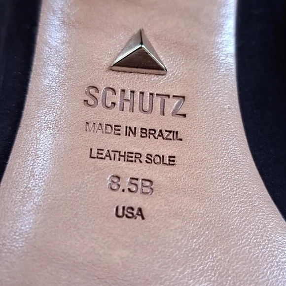 SCHUTZ Womens Dauani Black Suede Pointed Toe Mule 2.5" Heels S-8.5 - Picture 8 of 8